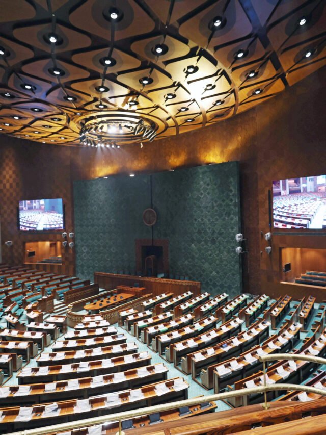 PM Narendra Modi makes a surprise visit to the new Parliament building