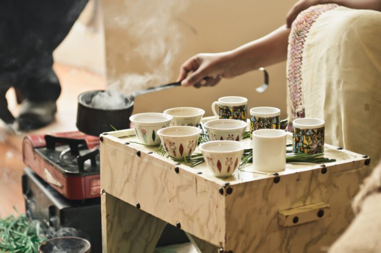 The Ethiopian coffee ceremony is a beautiful ritual that symbolizes hospitality and friendship.