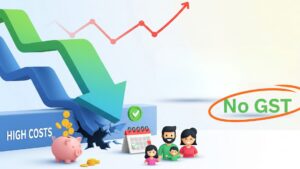 An Image depicting No GST on life and health insurance.